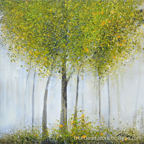 Springtime Tree Wall Art Oil Painting